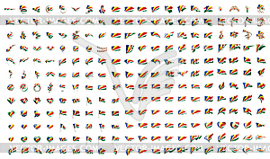 Very big collection of flags of Seychelles - vector image