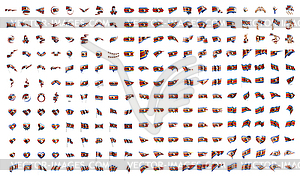 Very big collection of flags of Swaziland - vector clip art