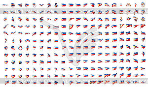 Very big collection of flags of Philippines - vector image