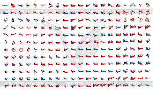 Very big collection of flags of Czechia - vector clip art