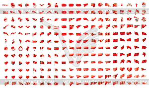 Very big collection of flags of USSR - vector image