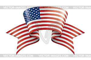 USA flag, - vector clip art