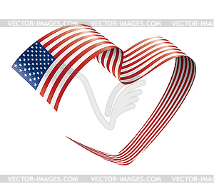 USA flag, - vector image