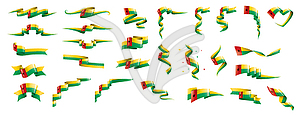 Guinea Bissau flag, - vector clip art