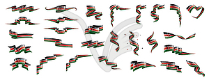 Kenya flag, - vector clipart