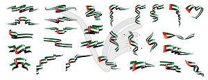 United Arab Emirates flag, - vector clip art