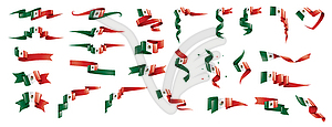 Mexican flag, - vector clipart