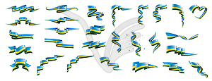 Rwanda flag, - vector clipart