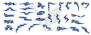 Democratic Republic of Congo flag, - vector clipart