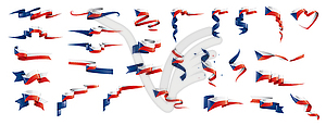 Czechia flag, - vector clipart