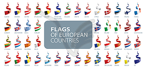 Set of flags of Europe - vector clip art