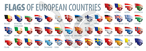 Set of flags of Europe - stock vector clipart