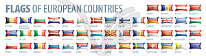 Set of flags of Europe - vector image