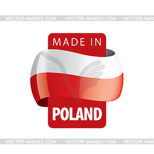 Poland flag, - vector clipart