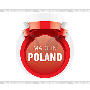 Poland flag, - vector clip art
