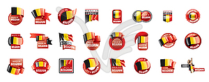 Belgium flag, - vector clipart