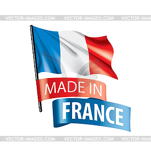 Флаг Франции, - векторное изображение клипарта