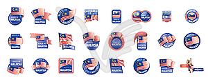 Malaysia flag,  - vector clip art