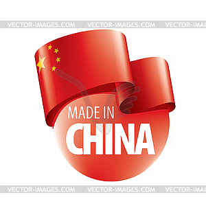 Китайский флаг, - векторизованное изображение
