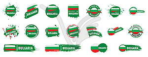 Bulgaria flag, - vector clipart