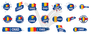 Chad flag,  - vector image