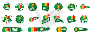 Mali flag,  - vector image