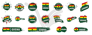 Ghana flag, - vector EPS clipart