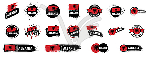 Albania flag, - vector image