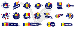 Andora flag, - vector clipart