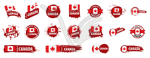 Canada flag, - stock vector clipart