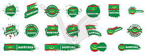 Mauritania flag, - vector EPS clipart