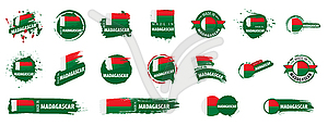 Madagascar flag, - vector clipart