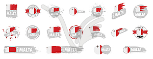 Malta flag, - vector image