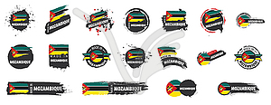 Mozambique flag, - vector image