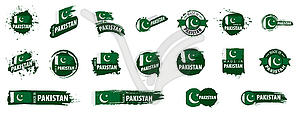 Pakistan flag, - vector image