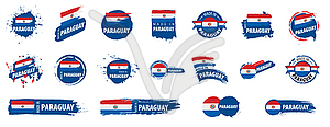 Paraguay flag, - vector clipart