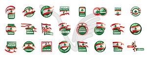 Lebanese flag, - vector clipart