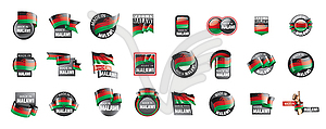 Malawi flag, - vector clipart