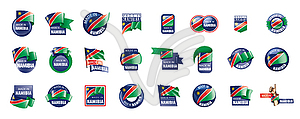 Namibia flag, - vector EPS clipart