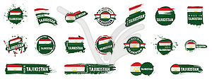 Tajikistan flag, - vector image