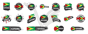 Guyana flag, - vector image