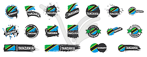 Tanzania flag, - vector EPS clipart