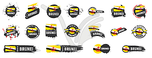 Brunei flag, - vector image