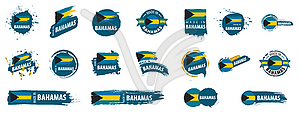 Bahamas flag, - royalty-free vector image