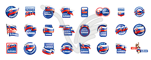 Slovakia flag, - vector clip art
