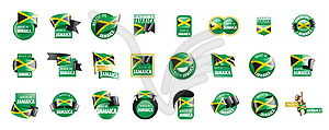 Jamaica flag, - royalty-free vector image