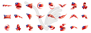 Taiwan flag, - vector clip art