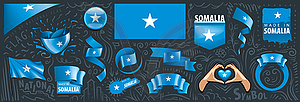 Set of national flag of Somalia in various - vector clipart