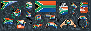 South africa flag, - vector image