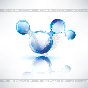 Abstract shape, water color icon, technology concept - vector image